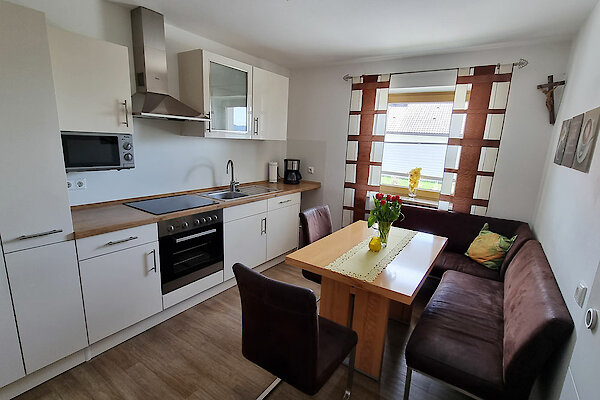 komfortable Küche in der Ferienwohnung